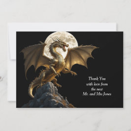 Carte De Remerciements Dragon Féroce qui se Dresse