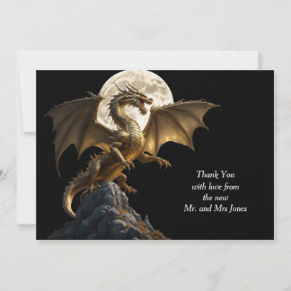 Carte De Remerciements Dragon Féroce qui se Dresse