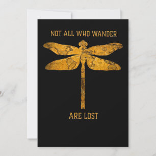 Carte De Remerciements Dragonfly Lover  Pas tous ceux qui errent sont per