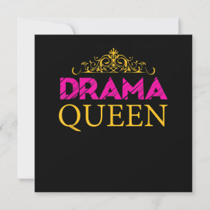 Carte De Remerciements Drama Queen Crown Actrice par intérim Broadway