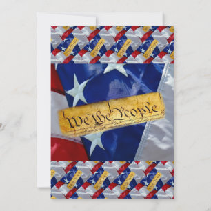 Carte De Remerciements Drapeau américain We The People