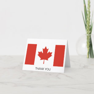Carte De Remerciements Drapeau canadien patriotique