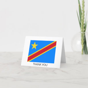 Carte De Remerciements Drapeau Congo Kinshasa