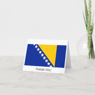 Carte De Remerciements Drapeau de Bosnie-Herzégovine patriotique