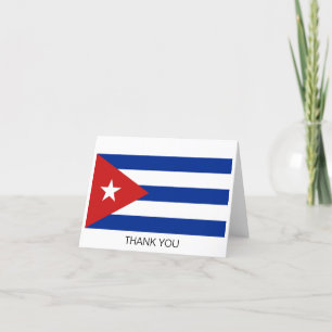 Carte De Remerciements Drapeau de Cuba