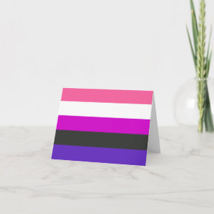 Carte De Remerciements Drapeau de fierté genderfluid