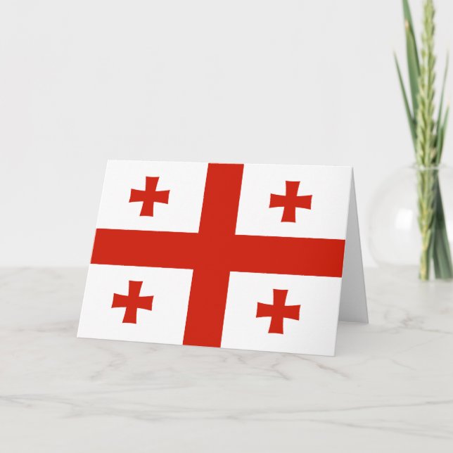 Carte De Remerciements Drapeau de Géorgie (Devant)