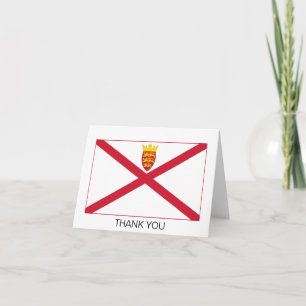 Carte De Remerciements Drapeau de Jersey