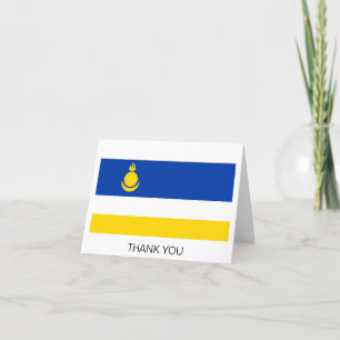 Carte De Remerciements Drapeau de la Buryatia patriotique