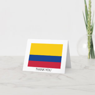 Carte De Remerciements Drapeau de la Colombie
