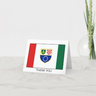 Carte De Remerciements Drapeau de la Fédération de Bosnie-Herzégovine
