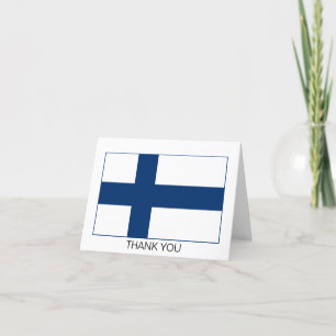 Carte De Remerciements Drapeau de la Finlande