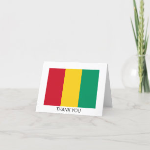 Carte De Remerciements Drapeau de la Guinée
