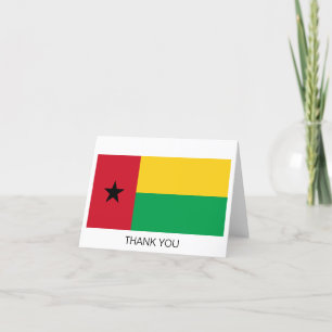 Carte De Remerciements Drapeau de la Guinée Bissau