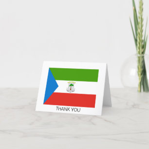 Carte De Remerciements Drapeau de la Guinée équatoriale