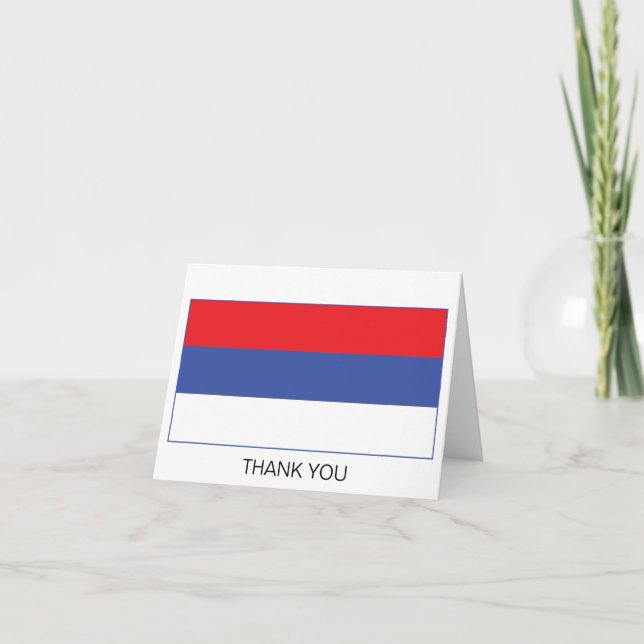 Carte De Remerciements Drapeau de la Republika Srpska (Devant)