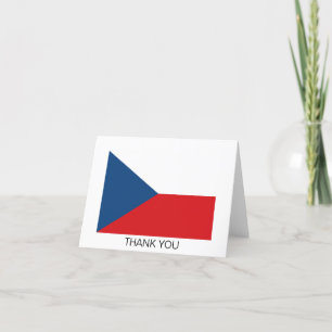 Carte De Remerciements Drapeau de la République tchèque