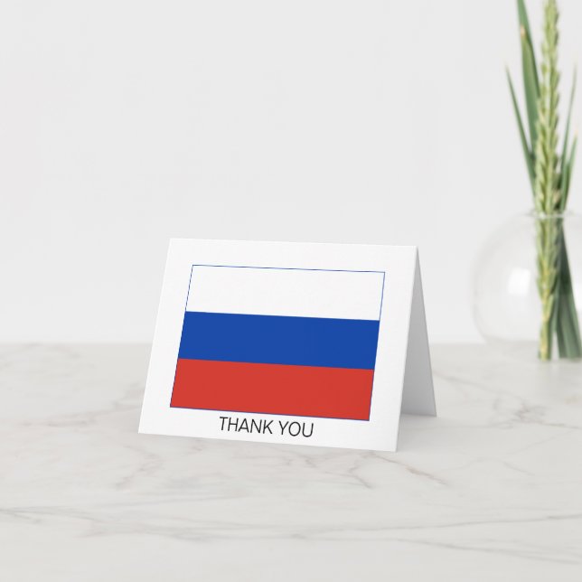 Carte De Remerciements Drapeau de la Russie (Devant)
