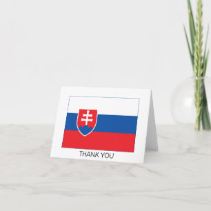 Carte De Remerciements Drapeau de la Slovaquie