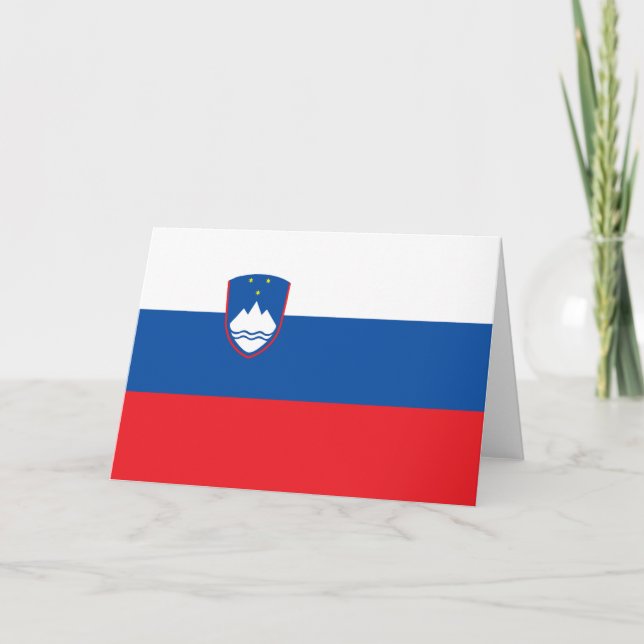 Carte De Remerciements Drapeau de la Slovénie (Devant)