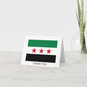 Carte De Remerciements Drapeau de la Syrie