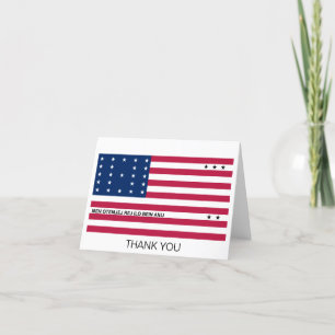 Carte De Remerciements Drapeau de l'atoll de Bikini Patriotique
