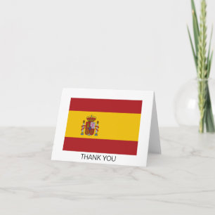 Carte De Remerciements Drapeau de l'Espagne
