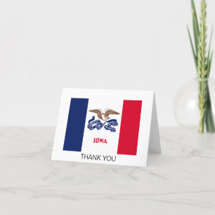 Carte De Remerciements Drapeau de l'État de l'Iowa