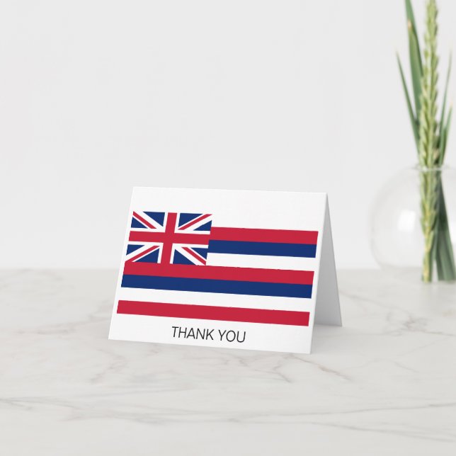 Carte De Remerciements Drapeau de l'État d'Hawaii (Devant)