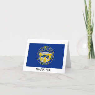 Carte De Remerciements Drapeau de l'État du Nebraska