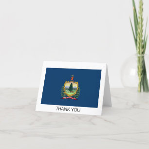 Carte De Remerciements Drapeau de l'État du Vermont