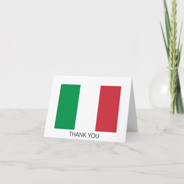 Carte De Remerciements Drapeau de l'Italie (Devant)