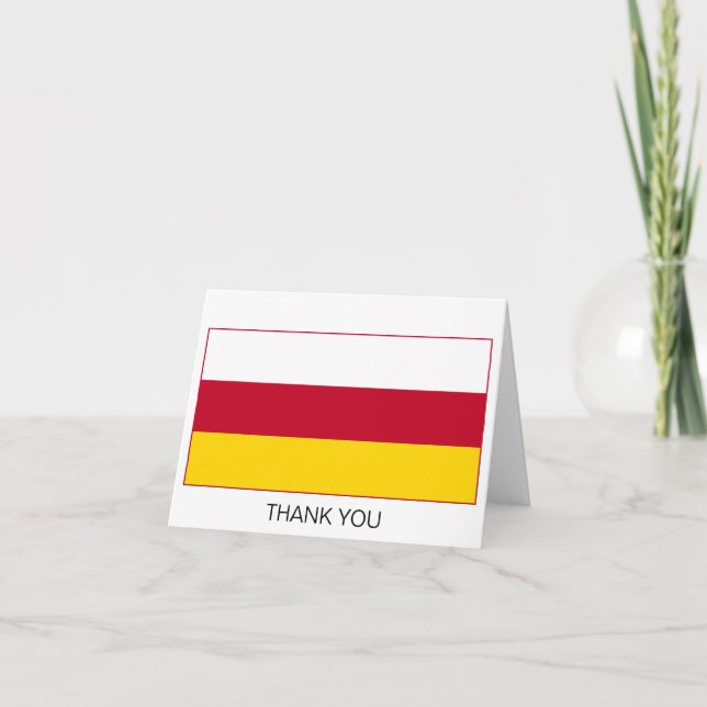 Carte De Remerciements Drapeau de l'Ossétie du Nord (Devant)