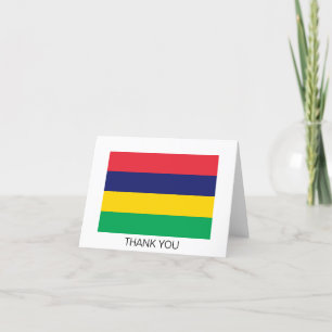 Carte De Remerciements Drapeau de Maurice