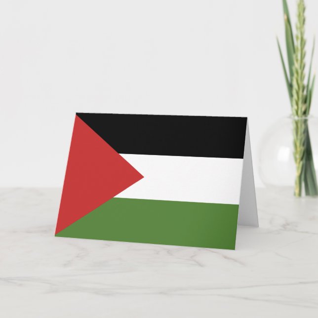 Carte De Remerciements Drapeau de Palestine (Devant)
