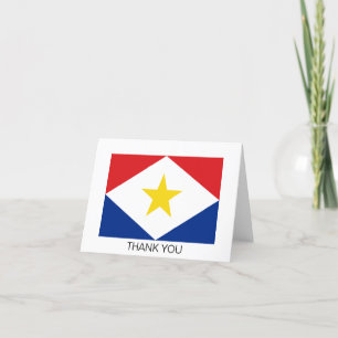 Carte De Remerciements Drapeau de Saba
