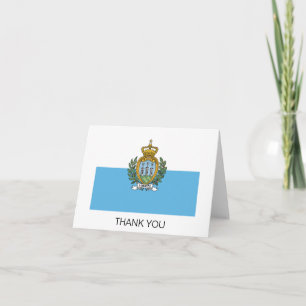 Carte De Remerciements Drapeau de Saint-Marin