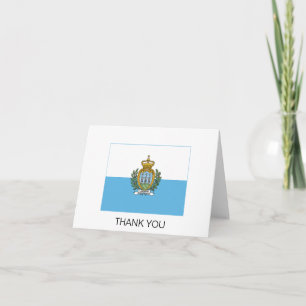 Carte De Remerciements Drapeau de Saint-Marin