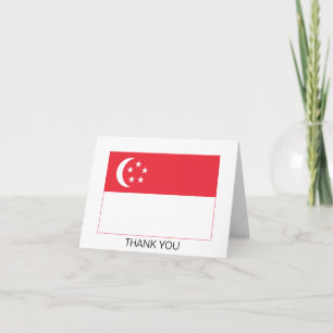 Carte De Remerciements Drapeau de Singapour