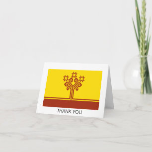 Carte De Remerciements Drapeau de Tchouvachie