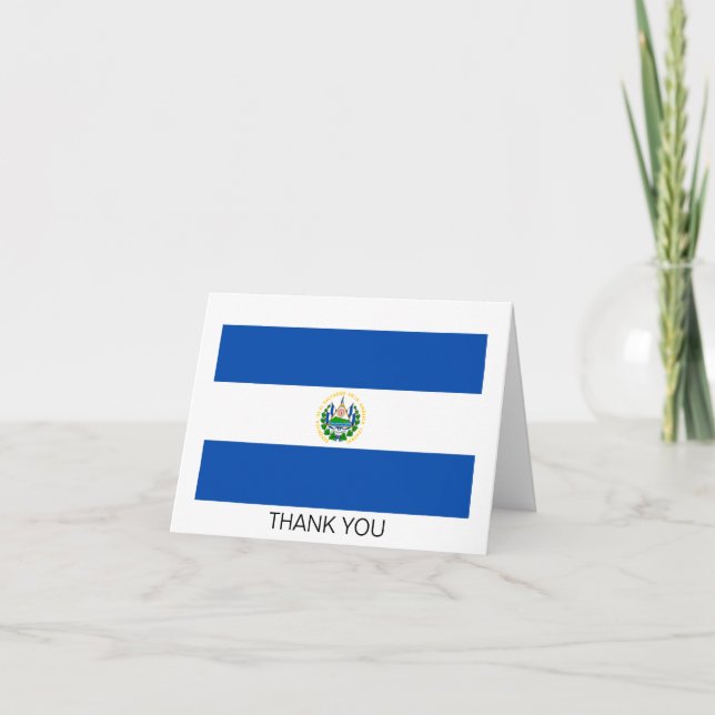 Carte De Remerciements Drapeau d'El Salvador (Devant)