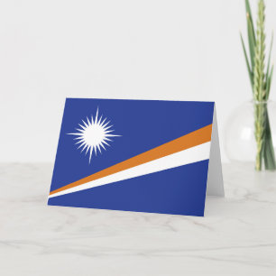 Carte De Remerciements Drapeau des Îles Marshall