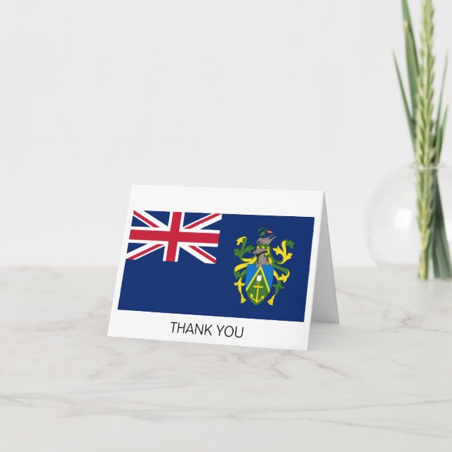 Carte De Remerciements Drapeau des îles Pitcairn (Devant)