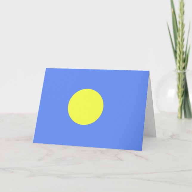 Carte De Remerciements Drapeau des Palaos (Devant)