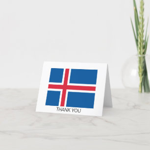 Carte De Remerciements Drapeau d'Islande