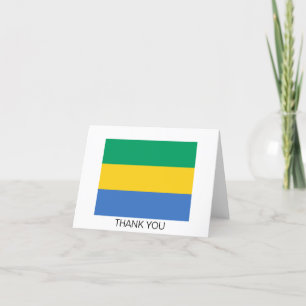 Carte De Remerciements Drapeau du Gabon