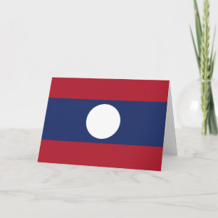 Carte De Remerciements Drapeau du Laos