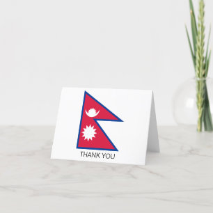 Carte De Remerciements Drapeau du Népal