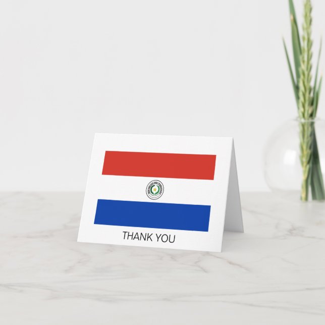 Carte De Remerciements drapeau du Paraguay (Devant)