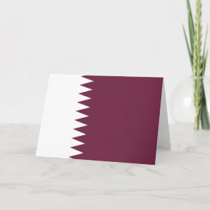 Carte De Remerciements Drapeau du Qatar